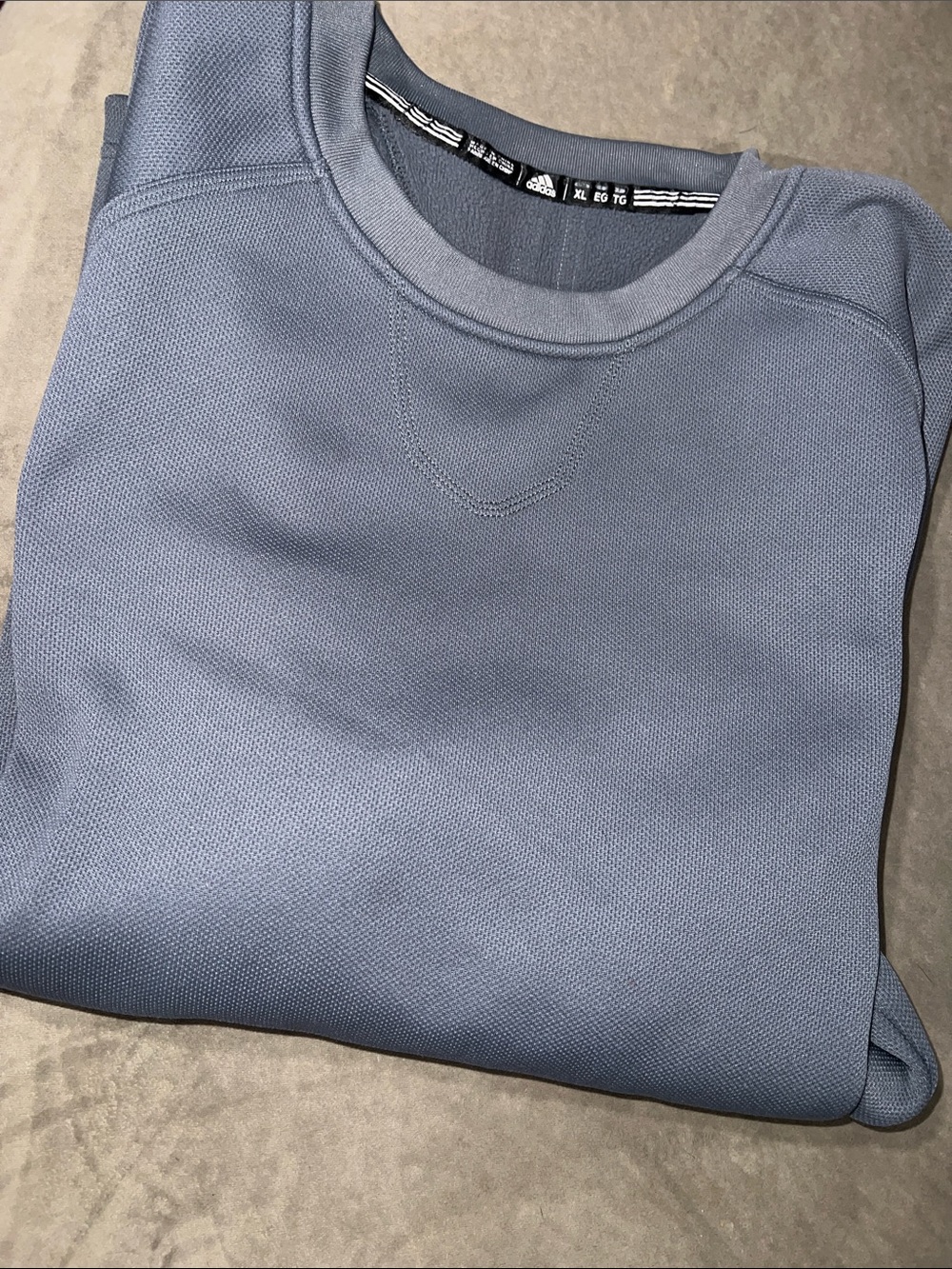 adidas Men's Light Blue Crewneck Sweater clima warm